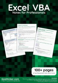 Excel VBA Notes For Professionals