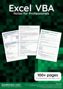 Excel VBA Notes For Professionals